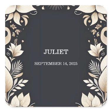 Traditional Marriage Vow Renewal  Square Sticker