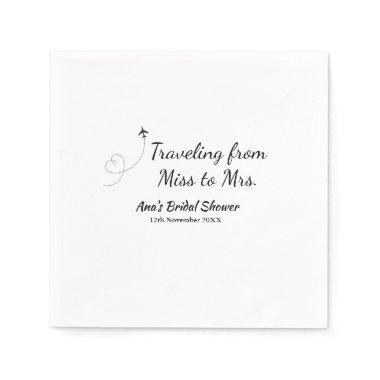 Travel  add name date miss to Mrs sim Napkins