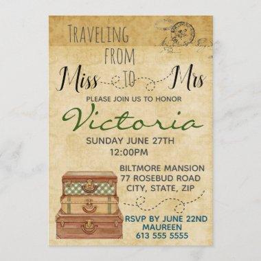 Travel Bridal Shower Invitations
