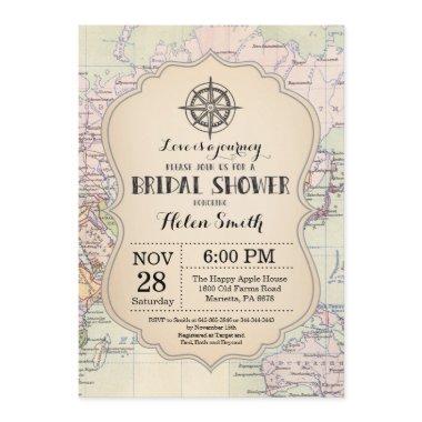 Travel Bridal Shower Invitations