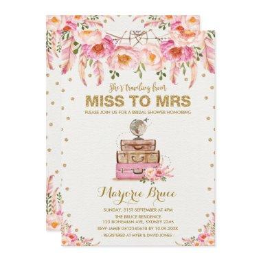 Travel  Miss to Mrs Boho Blush Floral
