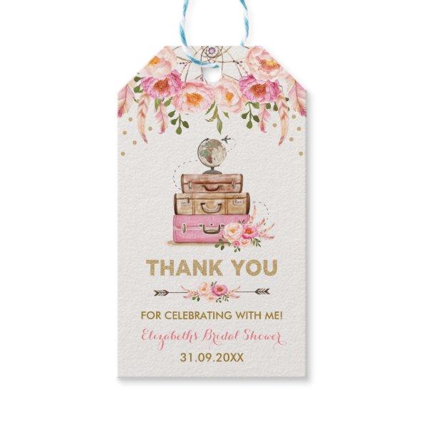Travel Bridal Shower Miss to Mrs Thank You Favor Gift Tags
