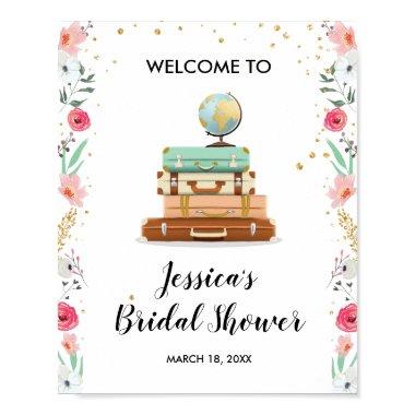 Travel Bridal shower Welcome Sign Miss to Mrs