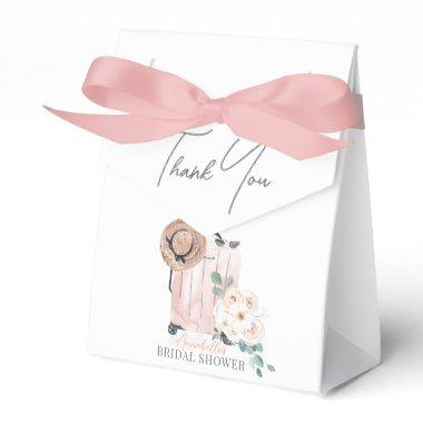 Travel Miss to Mrs Pink Suitcase  Favor Boxes