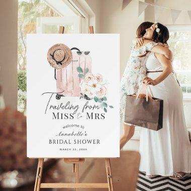 Travel Miss to Mrs Pink Suitcase  Foam Board
