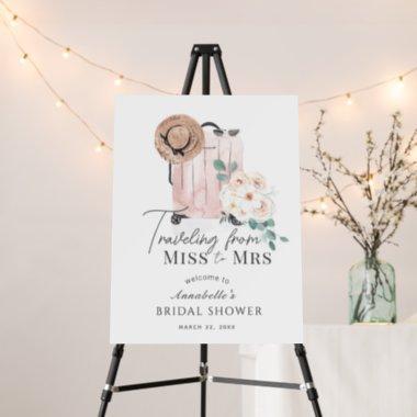 Travel Miss to Mrs Pink Suitcase Bridal Shower Foam Board