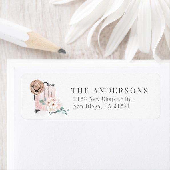 Travel Miss to Mrs Pink Suitcase  Label