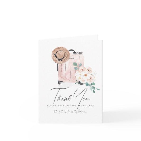Travel Miss to Mrs Pink Suitcase  Thank You