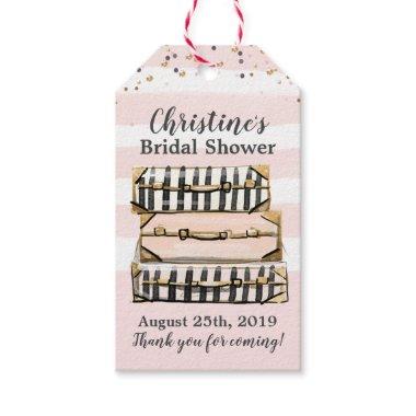 Travel Miss to Mrs Suitcase Themed Favor Gift Tag