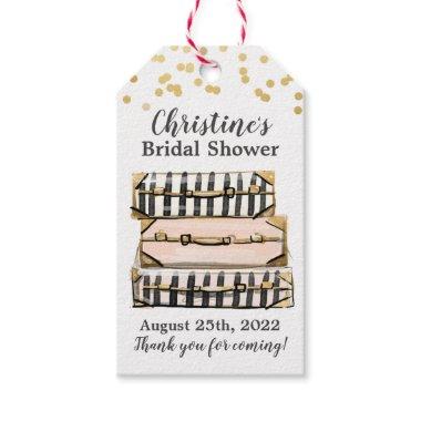 Travel Miss to Mrs Suitcase Themed Favor Gift Tag