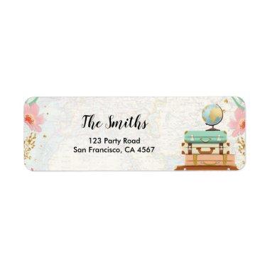 Travel Return Address Label Miss to Mrs Adventure