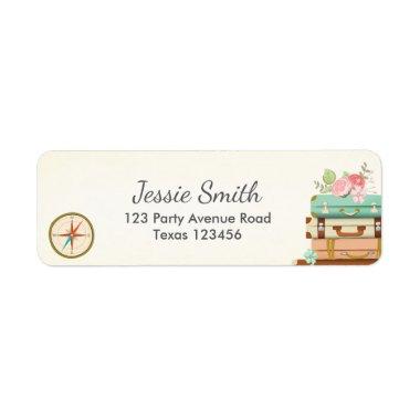 Travel Return Address Labels Adventure Floral