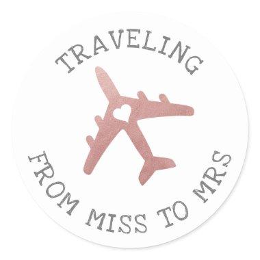 Travel theme destination bridal shower favor label