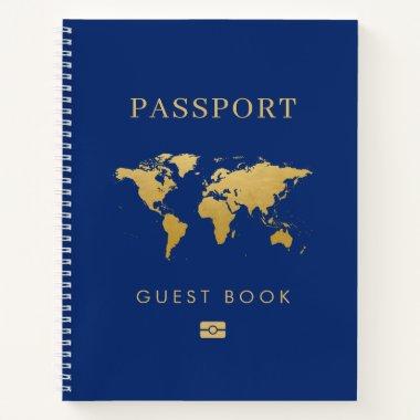 Travel Theme Destination Passport Guest Book