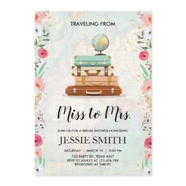 Travel themed  Miss to Mrs
