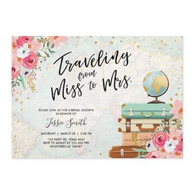 Travel themed  Miss to Mrs