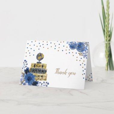 Travel themed bridal shower thank you note