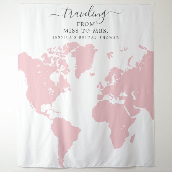 Traveling From Miss To Mrs Bridal Backdrop