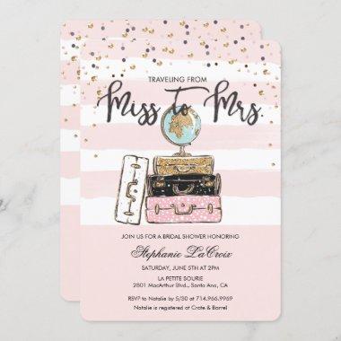 Traveling from Miss to Mrs Bridal Invitations