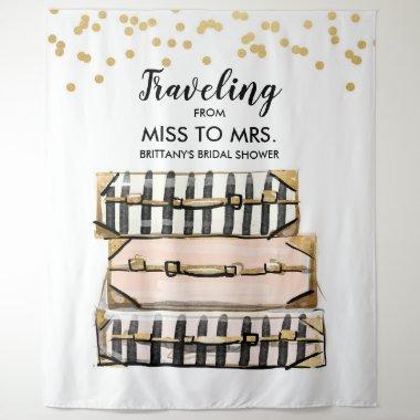 Traveling from Miss to Mrs. Bridal Shower Backdrop