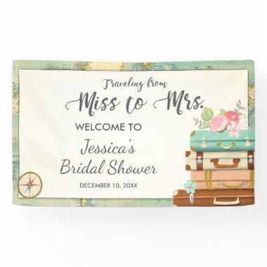 Traveling from Miss to Mrs Bridal shower banner