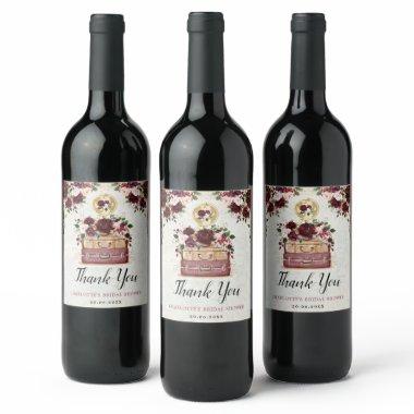 Traveling from Miss to Mrs  Favors Wine Label