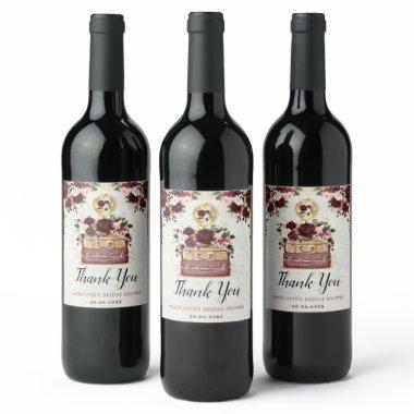 Traveling from Miss to Mrs Bridal Shower Favors Wine Label