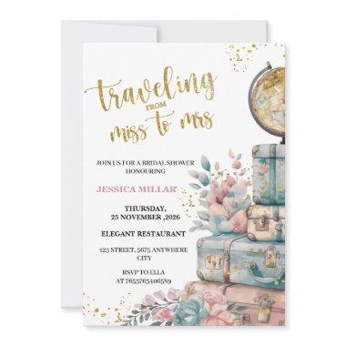 Traveling From Miss to Mrs  Invitatio