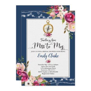 Traveling From Miss To Mrs  Invite