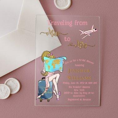 Traveling From Miss to Mrs  Journey Acrylic