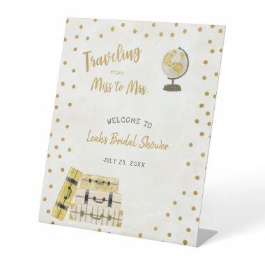 Traveling from Miss to Mrs bridal shower sign