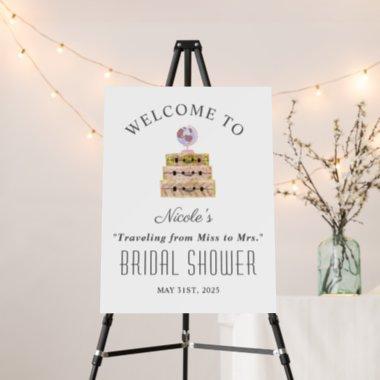 Traveling from Miss to Mrs. Bridal Shower Welcome Foam Board