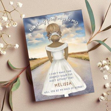 Traveling From Miss to Mrs Bridesmaid Proposal