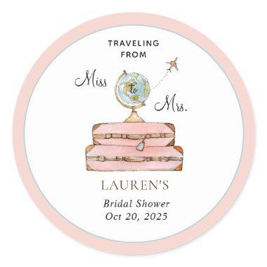 Traveling Suitcases  Classic Round Sticker