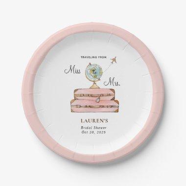 Traveling Suitcases Bridal shower Paper Plates