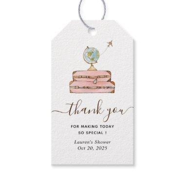 Traveling Suitcases Bridal shower Thank you Gift Tags