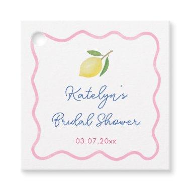 Trending Pink Squiggle Main Squeeze  Favor Tags