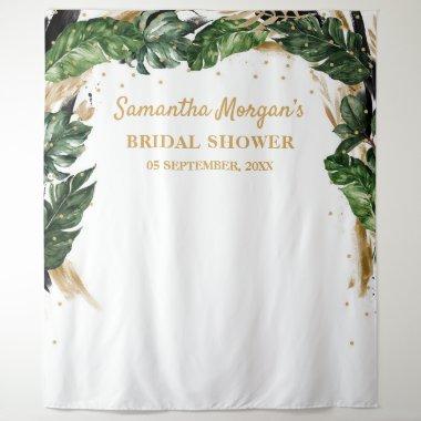 Trending Summer tropical leaves bridal shower Tapestry