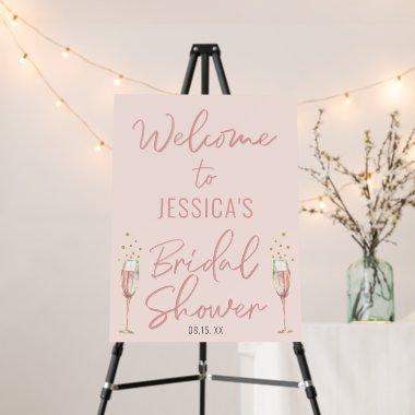 trendy Brunch & Bubbly bridal shower welcome sign