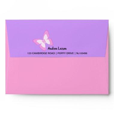 Trendy Butterflies, Fashion nature (pink/purple) Envelope