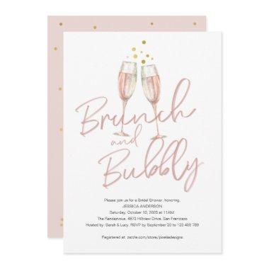 Trendy calligraphy brunch and bubbly