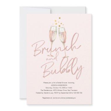 Trendy calligraphy brunch and bubbly