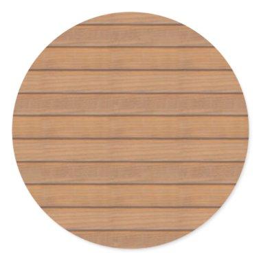 Trendy Elegant Design Nature Blank Wood Template Classic Round Sticker