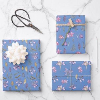 Trendy Floral Wildflowers Baby Shower Birthday Wrapping Paper Sheets