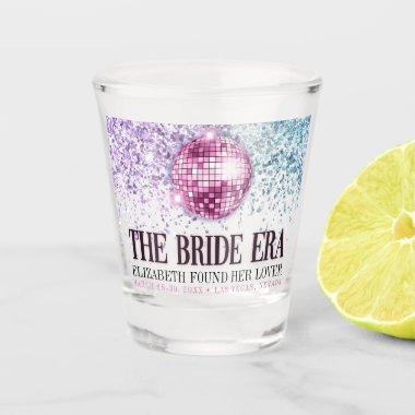 Trendy Glitter Disco Bride Era Bachelorette Party Shot Glass