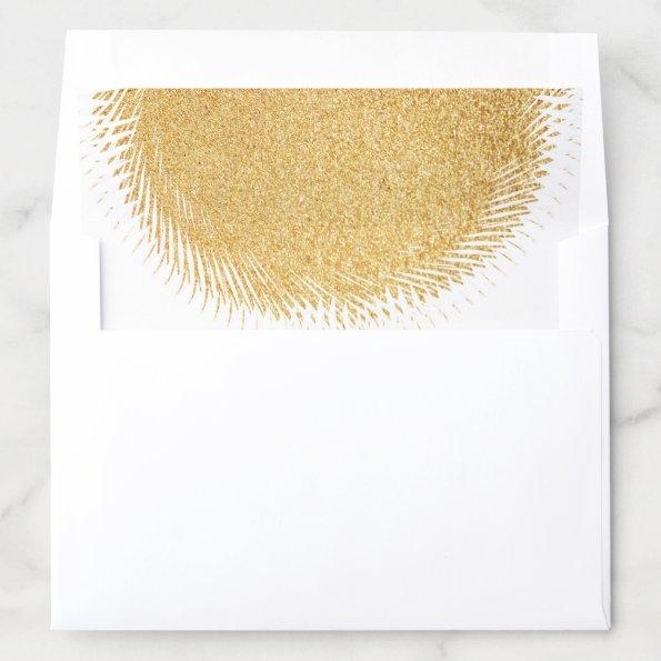 Trendy Gold Modern Glamour Golden Elegant Design Envelope Liner