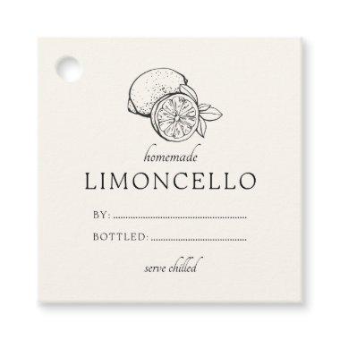 Trendy Homemade Lemon Limoncello Thankyou Bottle Favor Tags