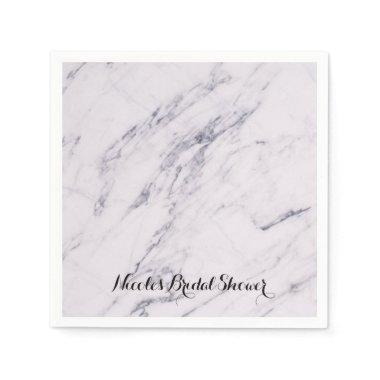 Trendy Modern Marble Elegant Wedding Party Napkins