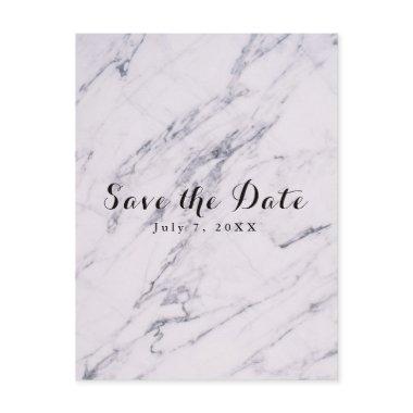 Trendy Modern Marble Wedding Save the Date Announcement Post