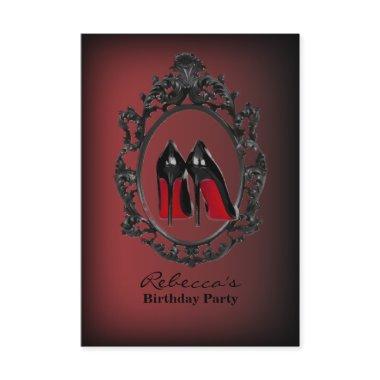 trendy parisian girly stiletto birthday